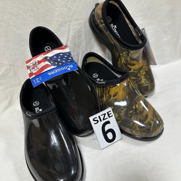 Two for One Price!!! Sloggers Waterproof Rain Shoes - Black & Camo - Picture 3 of 3